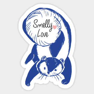 Smelly Love Skunk Sticker